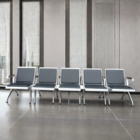Chaise de salle d'attente moderne à 5 places pour bureau, hôpital, clinique, aéroport, banque, école, extérieur, salle d'attente, zone de réception