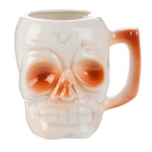 10 oz Halloween Pirate Themed <strong>Mug</strong> Parties Events Cool Skeleton Spooky CeramicTiki <strong>Mug</strong> with Handle - Product Image 2