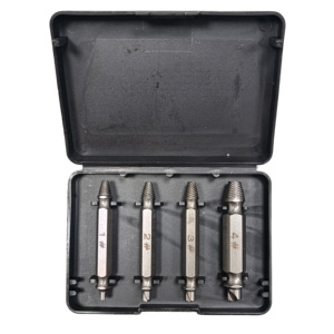 4pcs Screw Extractor Set Use for Damaged Faucet Triangle Valve Bolt Slip <b>Thread</b> <b>Tool</b> Driver Bit Double Head Screw Wire Remover - Product Image 3