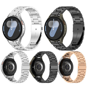 Banda sin huecos para Samsung Galaxy <span class=keywords><strong>Watch</strong></span> 7/ 7 <span class=keywords><strong>LTE</strong></span> 44mm Watch6 <span class=keywords><strong>4</strong></span> 5Pro 45mm 44mm <span class=keywords><strong>40mm</strong></span> Correa Pulseras oficiales de metal de acero inoxidable - Product Image 2