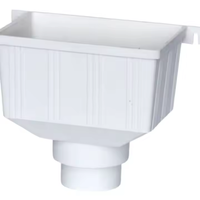 Embudo de agua de lluvia de PVC de 75mm Accesorios de tubería Amplias variedades de técnicas de fundición Material plástico Número de modelo Cabezal-Sin revisiones