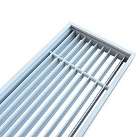 Diffuseur linéaire réglable à fentes, grille de ventilation moderne pour extérieur, grille décorative en alliage d'aluminium pour système CVC