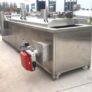 Cinta transportadora Máquina blanqueadora de tomates Método de calentamiento a gas Tipo de agua Pescado Pies de pollo Camarón Hirviendo Pequeño equipo de blanqueamiento - Product Image 5