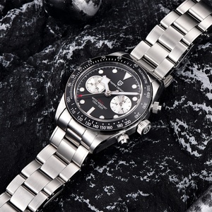 Relojes PAGANI DESIGN 1718 para hombre, cronógrafo, acero inoxidable, vintage, de lujo, de cuarzo. - Product Image 2