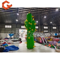 Modèle d'arbre de plante de cactus gonflable géant de 4m pour décorations
