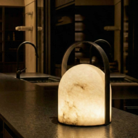 Lampe de table en marbre, lampe de chevet rechargeable moderne décorative à intensité variable au toucher pour la décoration de la maison, chambre à coucher, rechargeable