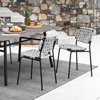 Ensemble table et chaises d'extérieur en aluminium pour jardin, terrasse, véranda, avec chaise en rotin à dossier, chaise de loisirs pour balcon