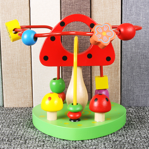 Fabricant vente directe de champignon de <span class=keywords><strong>dessin</strong></span> animé mini rond perles <span class=keywords><strong>labyrinthe</strong></span> jouets promotion En Gros éducatifs préscolaire - Product Image 3