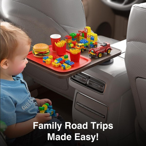 360&deg; Rotatable Car Steering Wheel Desk Tray Adjustable Square Density Board Washable Tabletop for Vehicle Mount Floating Bracket - Product Image 4