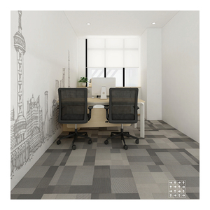 Alfombra de nailon con estampado comercial, azulejos de alta calidad para oficina y sala de reuniones, fácil de instalar, Color Rojo - Product Image 3