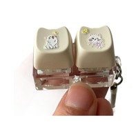 Chat forme clavier Fidget porte-clés décompression jouets clavier Fidget Clicker doigt clavier jouets