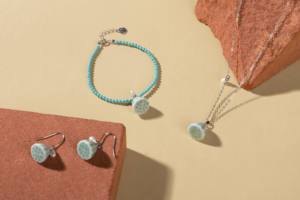 Lotus Pod Pulsera <span class=keywords><strong>de</strong></span> cuentas <span class=keywords><strong>de</strong></span> vidrio verde Joyería <span class=keywords><strong>de</strong></span> moda <span class=keywords><strong>de</strong></span> aleación Premium con cuentas <span class=keywords><strong>de</strong></span> vidrio turquesa y <span class=keywords><strong>perlas</strong></span> <span class=keywords><strong>de</strong></span> agua dulce - Product Image 6