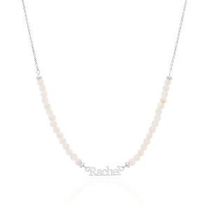 Colliers de mode personnalisés en acier inoxydable avec chaîne d'été, perles de pierre naturelle et perles de cristal colorées, style bohème - Product Image 5