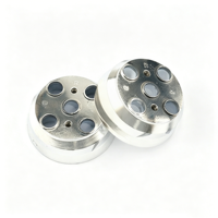 Réflecteur LED de haute précision usiné CNC, 5 trous, en alliage d'aluminium, pour éclairage tout-terrain