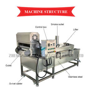 Friteuse industrielle continue pour nuggets <span class=keywords><strong>de</strong></span> poulet, chips <span class=keywords><strong>de</strong></span> pommes <span class=keywords><strong>de</strong></span> <span class=keywords><strong>terre</strong></span>, frites, chips <span class=keywords><strong>de</strong></span> banane plantain, anneaux d'oignon, cacahuètes, cacahuètes grillées - Product Image 2