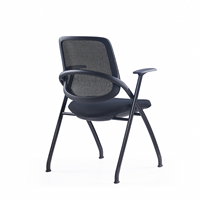 Chaise empilable commerciale en gros, chaise de bureau à dossier en maille respirante pour événements, salles de formation et grandes salles