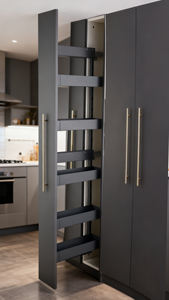 Mueble de Almacenamiento de 6 Niveles, 300 mm, Fabricante de Muebles, Extraíble, Gris Hierro, Accesorio de Cocina Estrecho, Herrajes - Product Image 2