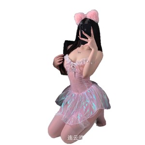 Sexy lace maid uniform, bunny girl flirting <b>set</b>, qqny pajamas for women, no time to waste. - Product Image 2