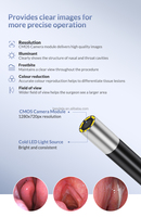 Rhinolaryngoscope Réutilisable BESDATA Flexible pour Endoscopie ORL Diagnostic, Caméra Nasopharyngoscope USB Portable