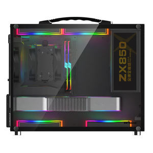 Caja de escritorio ITX/MATX con garantía de calidad directa de fábrica OEM <span class=keywords><strong>PC</strong></span> de metal de <span class=keywords><strong>Torre</strong></span> media portátil compacto lateral <span class=keywords><strong>transparente</strong></span> multicolor - Product Image 4