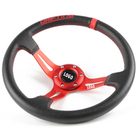 Volant universel de course automobile en cuir de 14 pouces 350mm volant de sport à dérive profonde accessoires de voiture