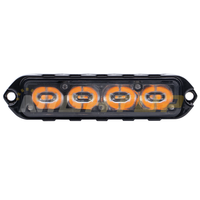 Feux de signalisation d'urgence à LED haute luminosité 12V 24V, feux stroboscopiques à LED pour montage en surface de voiture, feux stroboscopiques à LED pour calandre, SAE R65 CE IP67
