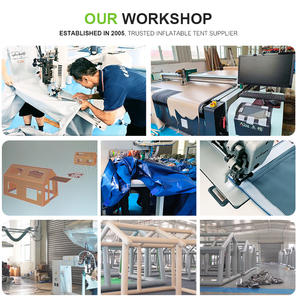 Tente de camping gonflable 4 personnes PVC Oxford imperméable pour pique-nique familial, installation rapide en 5 minutes, légère, deux chambres - Product Image 5