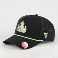 Casquette de papa tendance à visière incurvée ODM OEM avec patch de marque en PVC, fermeture snapback et badge métallique élégant, casquette de sport d'extérieur performante