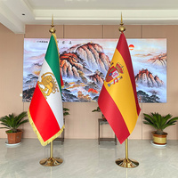 Mât de drapeau d'intérieur réglable et amovible, support de sol autoportant pour drapeau d'intérieur