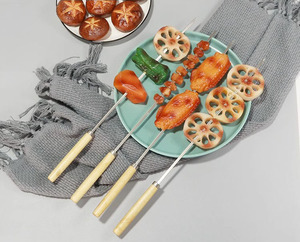 BBQ skewers stainless steel needles flat skewers lamb skewers for home and outdoor use - Product Image 6