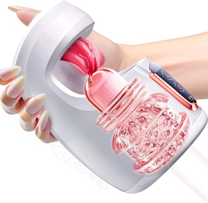 Fully automatic aircraft cup tongue lick telescopic electric telescopic male toy silent <b>masturbation</b> device Wholesale - Product Image 1