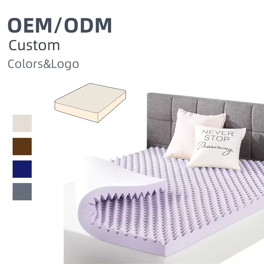 Yüksek kaliteli bellek köpük ortopedik yatak ile yumurta kabuğu yatak Topper için çıkarılabilir yatak tipi yatak odası ev mobilya