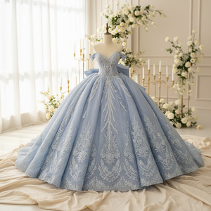 sachin and babi light blue dress Elegant Wedding Guest Dresses under $100 main image 1
