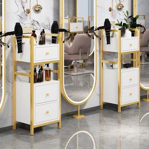 Muebles Modernos para Salón de Belleza en Color Dorado, Carrito de Peluquería de Diseño Simple con Gabinete de Almacenamiento - Product Image 2
