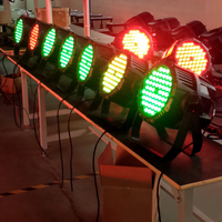 Lumières de scène DJ activées par le son, DMX multicolores, 54x3W RGB LED, lumières laser, IP54, alliage d'aluminium, concerts, fêtes, événements, mariages