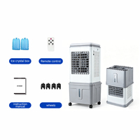 Ventilador Portátil Recargable de Bajo Precio, Aire Acondicionado Evaporativo, Enfriador de Aire Solar con Humidificación Eficiente