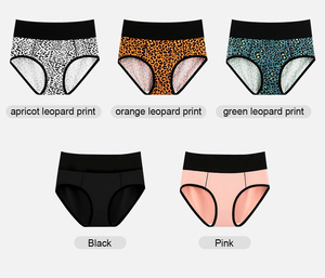 Braguitas de Algodón con Estampado de Leopardo para <span class=keywords><strong>Mujer</strong></span>, Venta al Por Mayor OEM, Personaliza tu Logotipo, Suaves, Transpirables, de Cintura Alta - Product Image 4