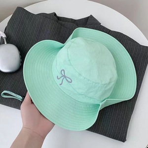 Chapeau <span class=keywords><strong>de</strong></span> pêcheur nœud papillon mignon fille séchage rapide nouveau chapeau <span class=keywords><strong>de</strong></span> randonnée respirant Protection solaire couleurs <span class=keywords><strong>de</strong></span> bonbons pour les étudiants été - Product Image 4