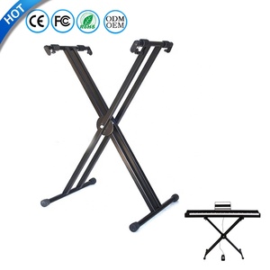 Support de piano en gros, support portable pour instrument de <span class=keywords><strong>musique</strong></span>, support de clavier de piano réglable à branche en X unique - Product Image 1