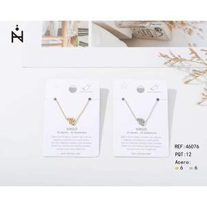 Tobillera de acero inoxidable con colgante de Virgo para mujer, joyería del zodiaco - Product Image 1