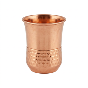 Verre à eau en cuivre pur à double paroi, écologique, avec couvercles, durable et élégant, conçu pour l'hydratation quotidienne et l'utilisation à la maison et en extérieur - Product Image 1