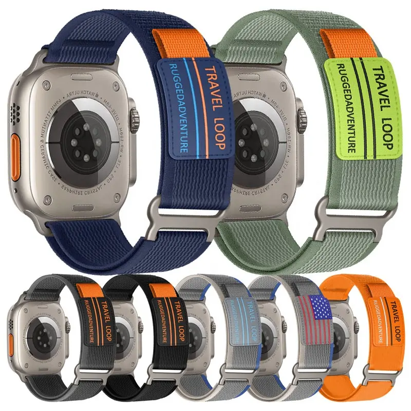 ERAYSUN Modifiziertes Nylon Alpine Uhren armband für Apple Watch Ultra 2 49mm Serie 9 45mm 41mm Nylon Armband