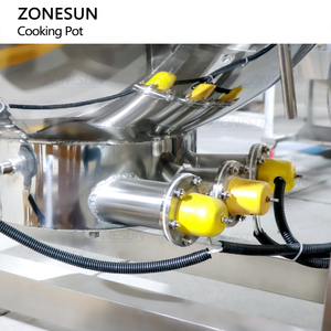 ZONESUN, máquina mezcladora de calentamiento de jarabe de mermelada de salsa viscosa, olla de cocción planetaria de gran capacidad Industrial de gran capacidad, - Product Image 6