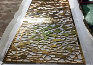 Panneaux métalliques décoratifs intérieurs gravés <span class=keywords><strong>de</strong></span> précision dorés, placage en aluminium, panneau mural en aluminium - Product Image 3