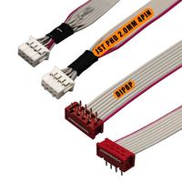 Cabo de fita plana flexível personalizado, fio de cabo de fita plana flexível 4pin jst phd de 2.0mm, soquete conector idc