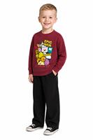 Maßgefertigte Kinder-Strickwaren Gerippter Langarm-Pullover mit Rundhalsausschnitt Streetwear-Mode Herbst Viskose-Polyester-Polyamid-Mischung Großbestellung
