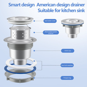 Ou Shunnuo Kitchen Sink Drain Strainer Stainless Steel Universal Fit Lifting Type Polished Surface Easy To Clean - Product Image 4