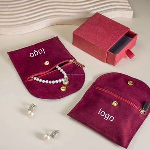 Custom Velvet Jewelry Pouch With logo Small Velvet <b>Bag</b> for Jewelry Package With Flap Envelope <b>Bag</b> With Snap for Jewelry <b>Dust</b> <b>Bag</b> - Product Image 5