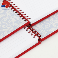 Carnet à spirales double, couverture rigide, estampage à chaud personnalisé, couverture en tissu, agenda personnalisé imprimé