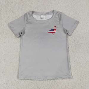 BT1199 rts Camiseta con estampado de pato del 4 de julio para bebé, camiseta de manga corta para niño, ropa de verano - Product Image 2